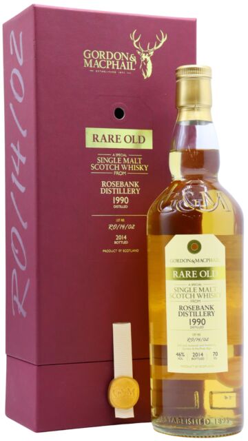 Rosebank (silent) - Gordon & MacPhail Rare Old Single Malt Scotch 1990 24 year old Whisky