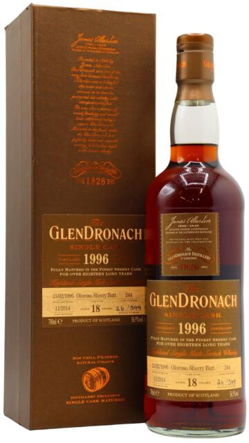 Glendronach - Batch 11 Single Oloroso Sherry Cask #244 1996 18 year old Whisky