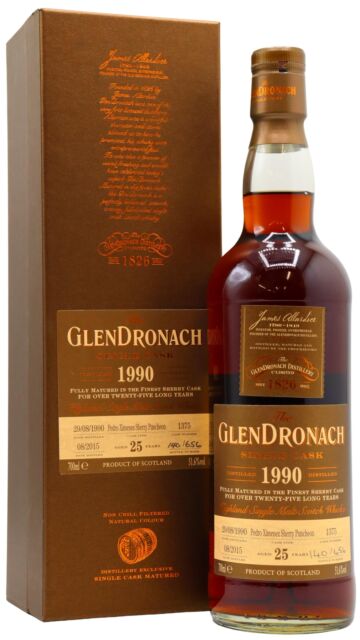 Glendronach - Batch 12 Single Pedro Ximenez Sherry Cask #1375 1990 25 year old Whisky