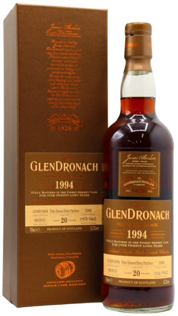 Glendronach - Batch 12 Single Pedro Ximenez Sherry Cask #3398 1994 20 year old Whisky