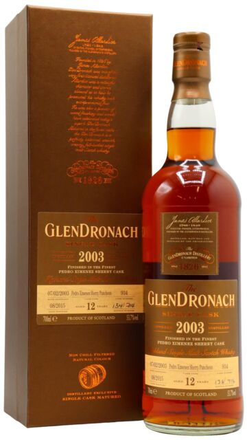 Glendronach - Batch 12 Single Pedro Ximenez Sherry Cask #934 2003 12 year old Whisky