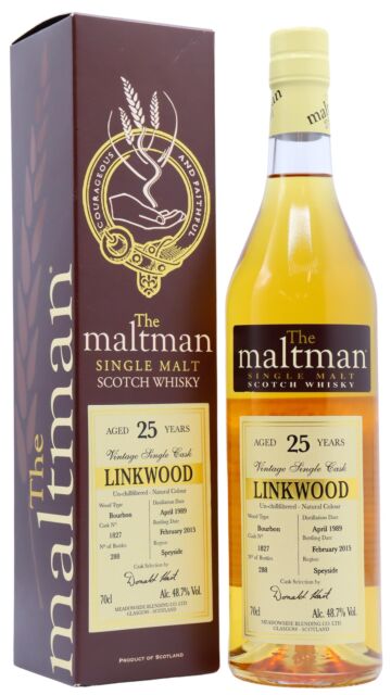 Linkwood - The Maltman Single Cask #1827 1989 25 year old Whisky