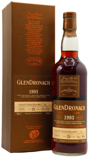 Glendronach - Batch 13 Single Oloroso Sherry Cask #40 1993 23 year old Whisky