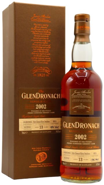 Glendronach - Batch 13 Single Pedro Ximenez Sherry Cask #4651 2002 13 year old Whisky
