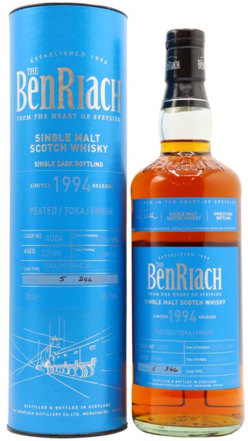 Benriach - Peated Tokaj Finish Single Cask #4004 1994 22 year old Whisky