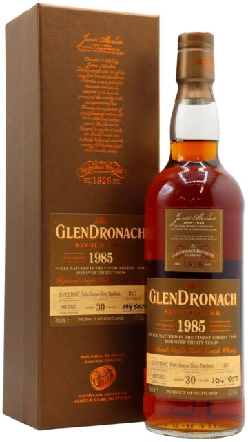 Glendronach - Batch 14 Single Pedro Ximenez Sherry Cask #1037 1985 30 year old Whisky