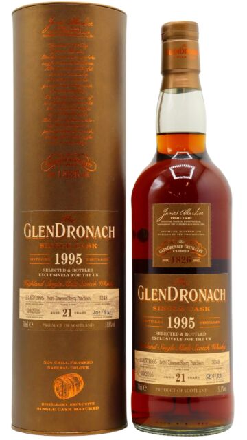 Glendronach - Single Pedro Ximenez Sherry Cask #3248 1995 21 year old Whisky (UK Exclusive)