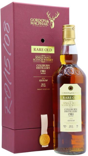 Coleburn (silent) - Gordon & MacPhail Rare Old Single Malt Scotch 1981 34 year old Whisky