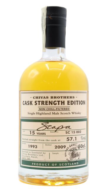 Scapa - Chivas Brothers Cask Strength Edition Single Malt Scotch 1993 15 year old Whisky