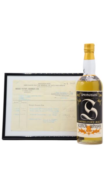 Springbank - Campbeltown Single Malt Scotch 12 year old Whisky (1960's Bottling)