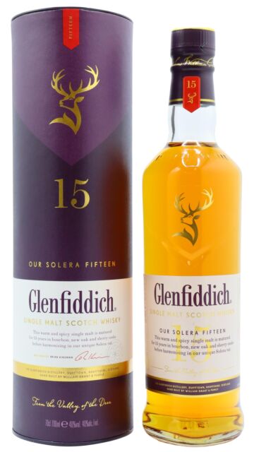 Glenfiddich - Solera Reserve Speyside Single Malt Scotch 15 year old Whisky (Old Bottling)