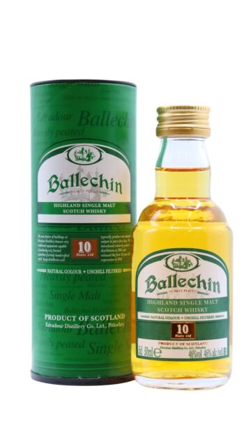 Ballechin - Peated Single Malt Scotch 10 year old Whisky Miniature