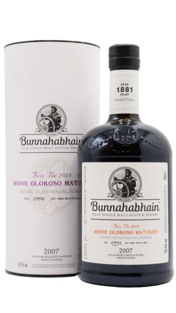 Bunnahabhain - Feis Ile 2018 - Moine Oloroso Matured Islay Single Malt Scotch 11 year old Whisky