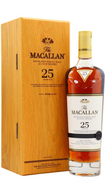 The Macallan - 2018 Release Sherry Oak Highland Single Malt Scotch 25 year old Whisky