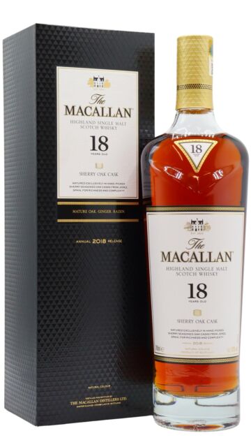 The Macallan - 2018 Release Sherry Oak Highland Single Malt Scotch 18 year old Whisky