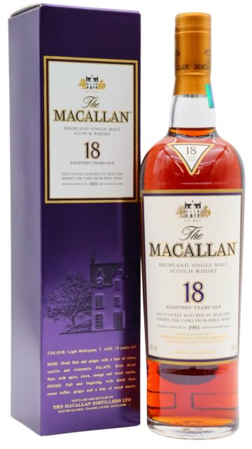 The Macallan - 2011 Release Sherry Oak Highland Single Malt Scotch 1993 18 year old Whisky