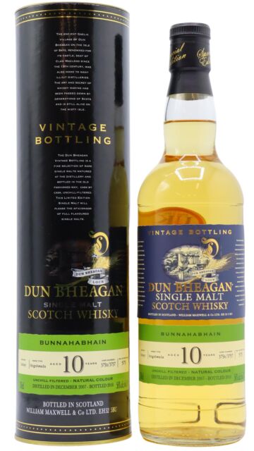 Bunnahabhain - Dun Bheagan Single Malt Scotch 2007 10 year old Whisky