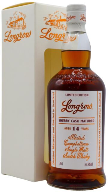 Longrow - 2018 Release Sherry Cask Matured Campbeltown Single Malt Scotch 2003 14 year old Whisky