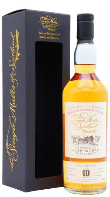 Glen Moray - Single Malts of Scotland Single Cask #5133 2007 10 year old Whisky