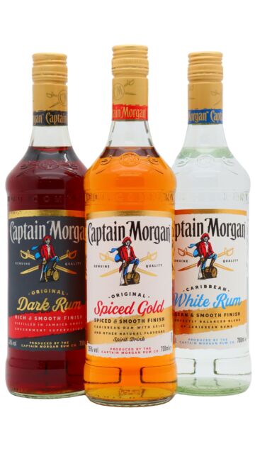Captain Morgan - Dark & White & Spiced Rum Bundle
