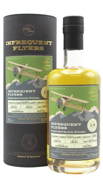 Undisclosed Islay - Infrequent Flyers Single Bourbon Cask #306127 2006 14 year old Whisky