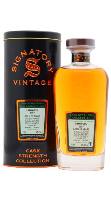 Linkwood - Signatory Vintage Cask Strength Collection Single Cask #4617 1997 23 year old Whisky
