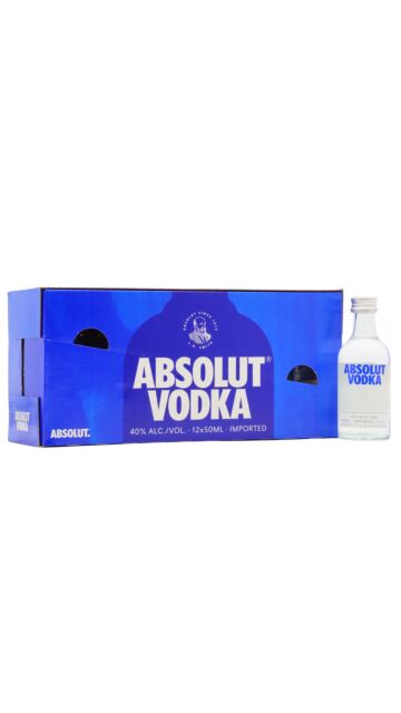 Absolut - Original Swedish Vodka Miniatures (12 x 5cl)