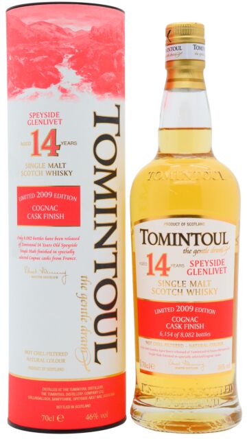 Tomintoul - Cognac Cask Finish Speyside Single Malt Scotch 2009 14 year old Whisky
