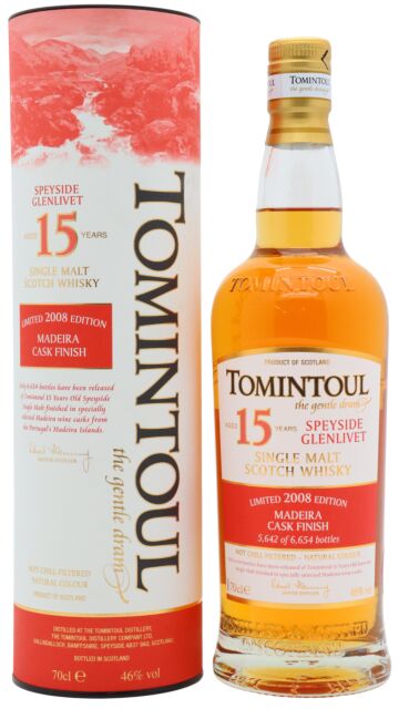 Tomintoul - Madeira Cask Finish Speyside Single Malt Scotch 2008 15 year old Whisky