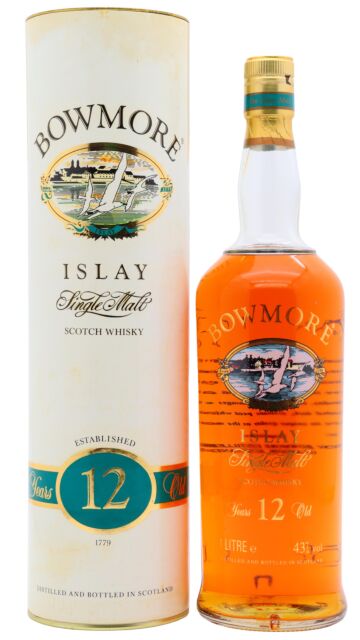 Bowmore - Screen Printed Bottle Single Malt Scotch 12 year old Whisky (1 Litre)
