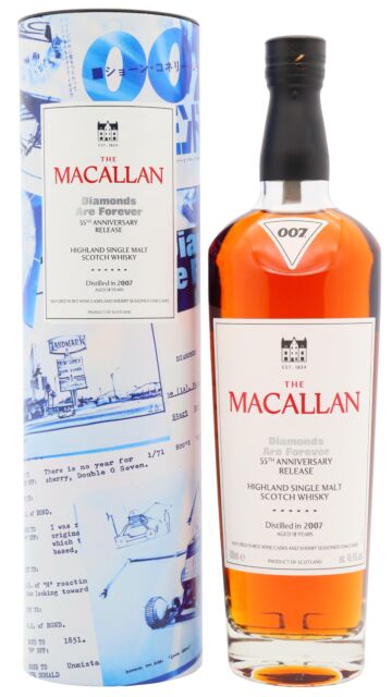 The Macallan - James Bond Diamonds Are Forever 55th Anniversary Release Single Malt Scotch 2007 18 year old Whisky