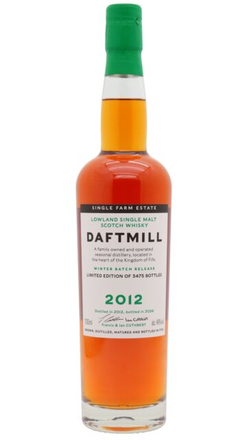 Daftmill - Winter Batch 2026 Release Single Malt Scotch 2012 12 year old Whisky