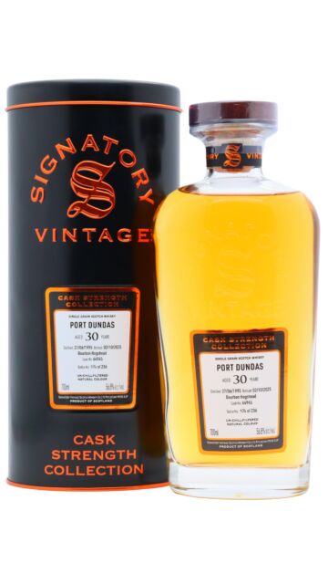 Port Dundas (silent) - Signatory Vintage Cask Strength Collection Single Cask #64945 1995 30 year old Whisky