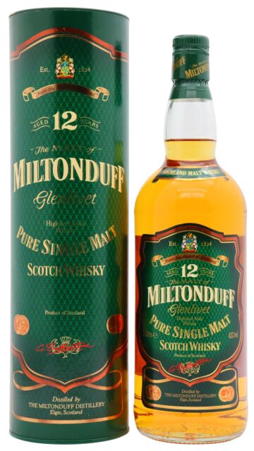 Miltonduff - Pure Single Malt Scotch 12 year old Whisky (1 Litre) (Old Bottling)