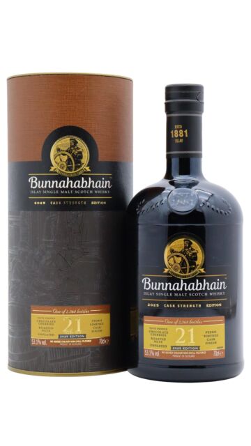 Bunnahabhain - Cask Strength PX Cask 2025 Edition Islay Single Malt Scotch 21 year old Whisky