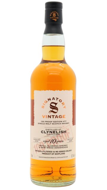 Clynelish - Signatory Vintage 100 Proof Batch #77 Single Malt Scotch 2016 10 year old Whisky