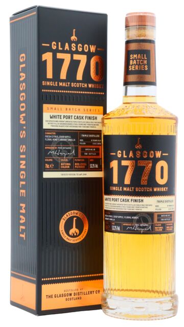 Glasgow 1770 - Small Batch Series - White Port Cask Single Malt Scotch 2019 6 year old Whisky