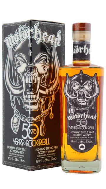 Motorhead - 50 Years Of Rock & Roll Heavily Peated Highland Single Malt Scotch 12 year old Whisky