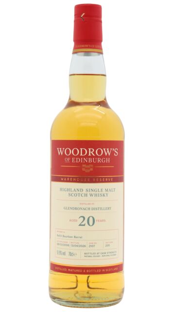 Glendronach - Woodrow's Of Edinburgh - Single Cask #2107 2006 20 year old Whisky