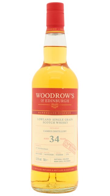 Cambus (silent) - Woodrow's Of Edinburgh - Single Cask #103260A 1991 34 year old Whisky