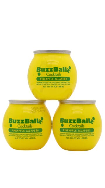 BuzzBallz - Pineapple Jalapeño Cocktail (3 x 20cl)