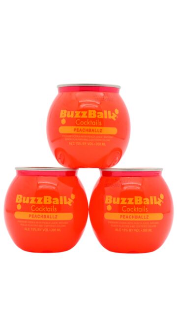 BuzzBallz - PeachBallz Cocktail (3 x 20cl)