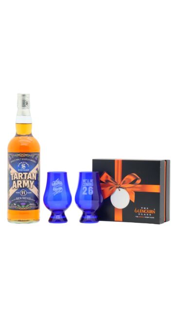 Ben Nevis - Signatory Vintage Tartan Army Single Malt Scotch 11 year old Whisky (Includes Glencairn Glasses)
