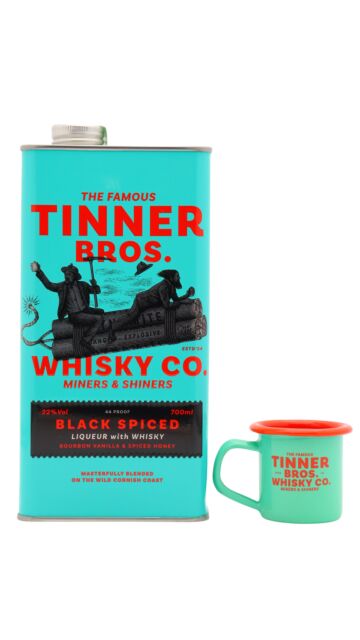 Tinner Bros - Black Spiced Whisky Liqueur (Includes Shot Cup)