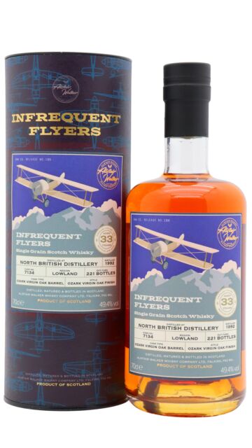 North British - Infrequent Flyers Single Ozark Virgin Oak Cask #7134 1992 33 year old Whisky