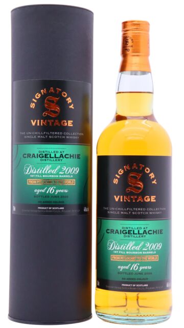 Craigellachie - Signatory Vintage Un-Chillfiltered Collection Single Malt Scotch 2009 16 year old Whisky