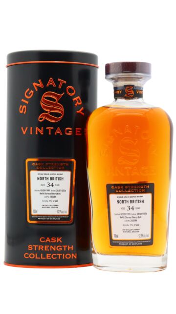 North British - Signatory Vintage Cask Strength Collection Single Cask #262086 1991 34 year old Whisky