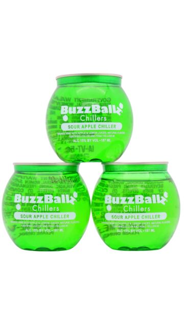 BuzzBallz - Sour Apple Cocktail (3 x 20cl)