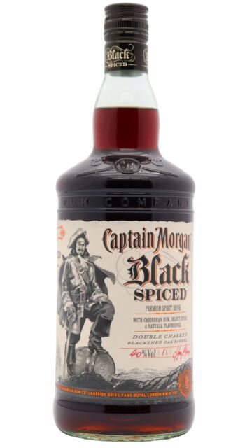 Captain Morgan - Black Spiced Rum (1 Litre) (Old Bottling)