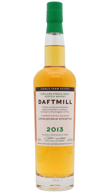 Daftmill - Summer Batch 2026 Release Single Malt Scotch 2013 12 year old Whisky